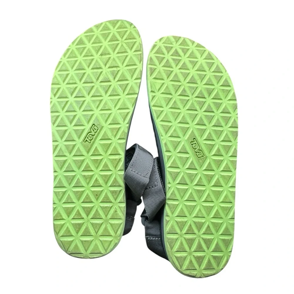 Teva Men’s Original Universal Sandal Size 11 in Grey/Black/Lime Great Condition